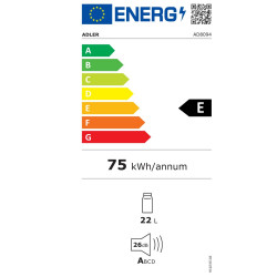 Τσάντα ψυγείου Adler AD 8094, 22 λίτρα, 45/55 W, 12V/220V, κλιματική κλάση ST, ειδική μόνωση C5H10, γκρι