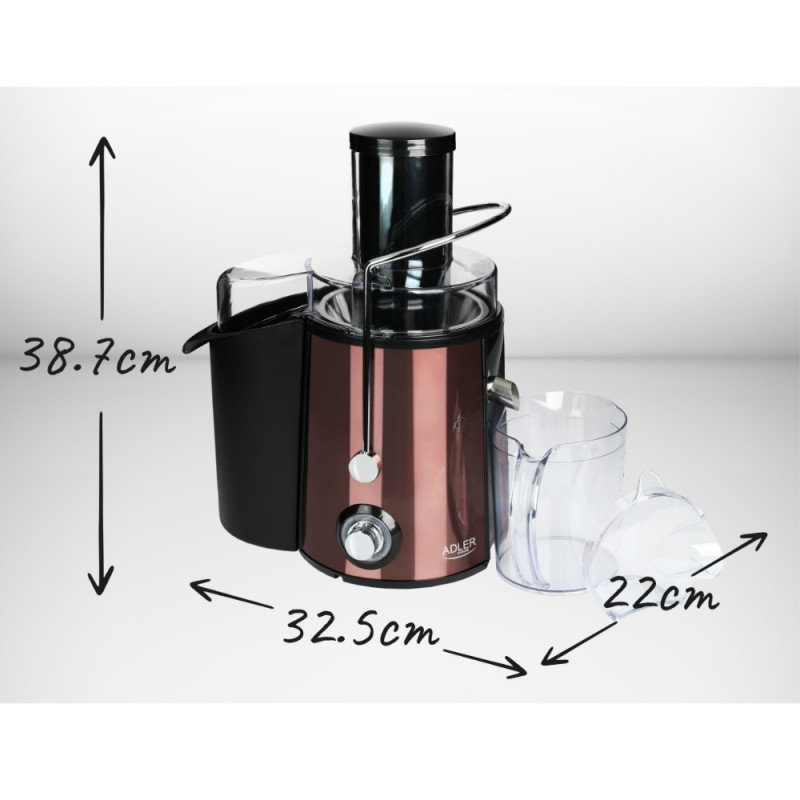 Αποχυμωτής Adler AD 4129, 1000/2000W, 2 ταχύτητες, 1l, σύστημα προστασίας από στάγδην, Μαύρο/μπρονζέ