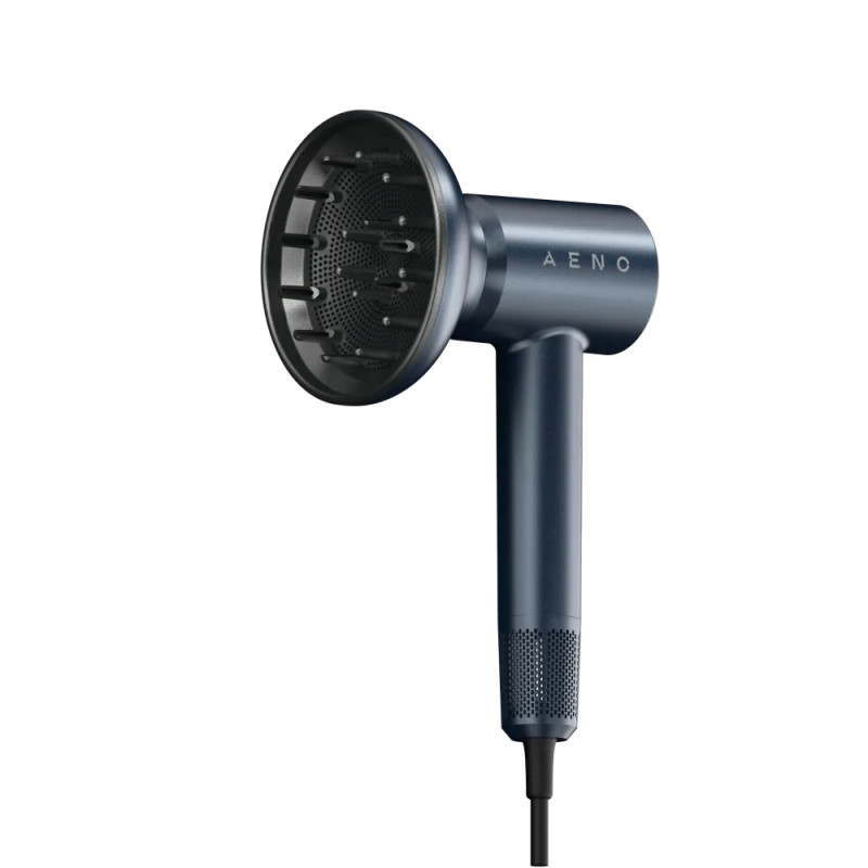 Στεγνωτήρας μαλλιών AENO HD3 AHD0003, 1500W, κινητήρας χωρίς ψήκτρες, 3 ταχύτητες, 5 επίπεδα, 68 dB, οθόνη LED, μπλε