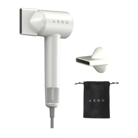 Στεγνωτήρας μαλλιών AENO HD4 AHD0004, 1500W, μοτέρ χωρίς ψήκτρες, 3 ταχύτητες, 5 επίπεδα, 68 dB, οθόνη LED, Λευκό