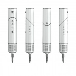 Συσκευή στεγνώματος και styling μαλλιών AENO HS1 AHS0001, 1200W, 4 ταχύτητες, 4 επίπεδα, 7 εξαρτήματα, Ιονισμός, Λευκό