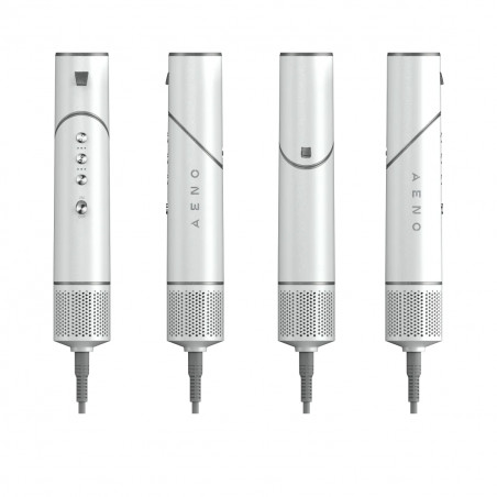 Συσκευή στεγνώματος και styling μαλλιών AENO HS1 AHS0001, 1200W, 4 ταχύτητες, 4 επίπεδα, 7 εξαρτήματα, Ιονισμός, Λευκό