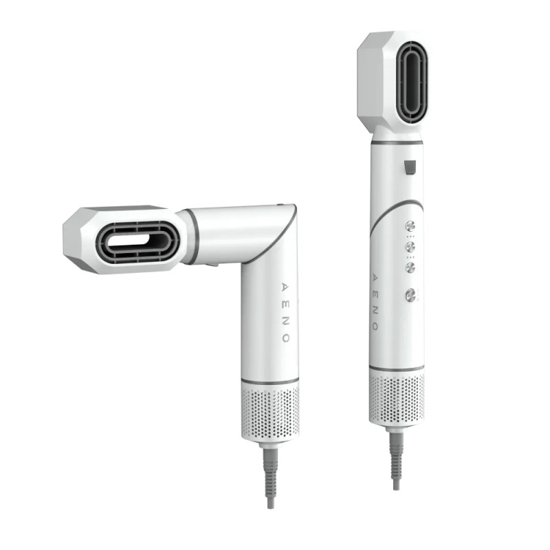 Συσκευή στεγνώματος και styling μαλλιών AENO HS1 AHS0001, 1200W, 4 ταχύτητες, 4 επίπεδα, 7 εξαρτήματα, Ιονισμός, Λευκό