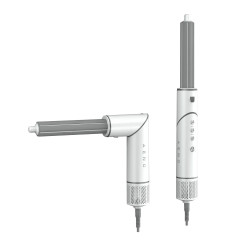 Συσκευή στεγνώματος και styling μαλλιών AENO HS1 AHS0001, 1200W, 4 ταχύτητες, 4 επίπεδα, 7 εξαρτήματα, Ιονισμός, Λευκό