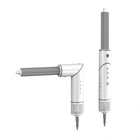 Συσκευή στεγνώματος και styling μαλλιών AENO HS1 AHS0001, 1200W, 4 ταχύτητες, 4 επίπεδα, 7 εξαρτήματα, Ιονισμός, Λευκό
