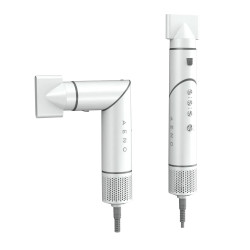 Συσκευή στεγνώματος και styling μαλλιών AENO HS1 AHS0001, 1200W, 4 ταχύτητες, 4 επίπεδα, 7 εξαρτήματα, Ιονισμός, Λευκό