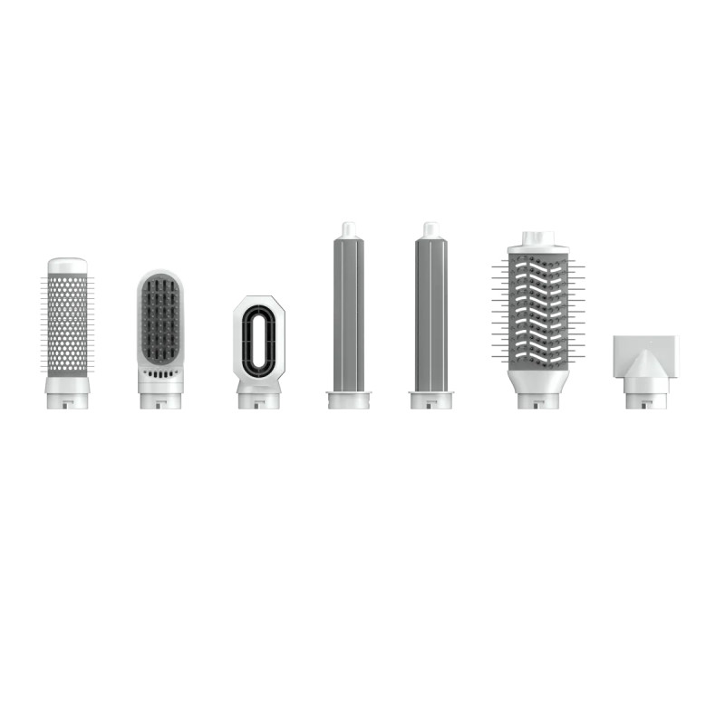 Συσκευή στεγνώματος και styling μαλλιών AENO HS1 AHS0001, 1200W, 4 ταχύτητες, 4 επίπεδα, 7 εξαρτήματα, Ιονισμός, Λευκό
