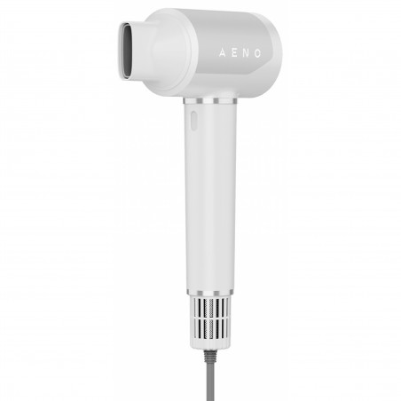 Στεγνωτήρας μαλλιών AENO HD5 AHD0005W, 1500W, Μοτέρ χωρίς ψήκτρες, 2 ταχύτητες, 3 επίπεδα, 67 dB, Λειτουργία AI, Φωνητικός έλεγχος, Λευκό