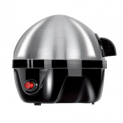 Rosberg R51982C, 350W, Για 7 αυγά, Αυτόματη απενεργοποίηση με σήμα, Ανοξείδωτο ατσάλι, Μαύρο/inox