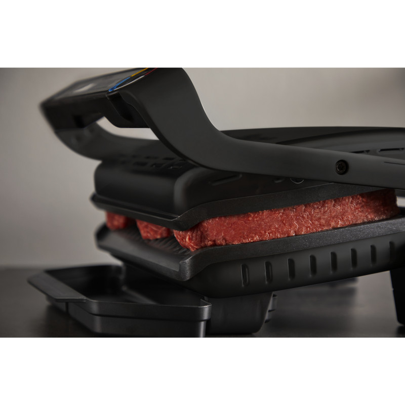 Tefal OptiGrill+ GC717810, 2000W, 6 προγράμματα, Αντικολλητική επίστρωση, Οθόνη αφής, Έξυπνη ψησταριά, Μαύρο