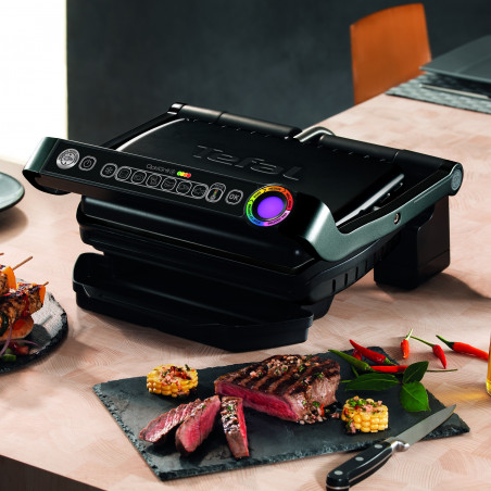 Tefal OptiGrill+ Snacking&Baking GC714834, 2000W, 6 προγράμματα, Λειτουργία κατεψυγμένων τροφίμων, Αντικολλητική επίστρωση τεφλόν, Αξεσουάρ για σνακ και ψήσιμο, Μαύρο