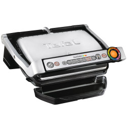 Ηλεκτρική ψησταριά Tefal OptiGrill+ Waffles GC716D12, 2000W, 6 προγράμματα, αντικολλητική επίστρωση Teflon, πλάκες βάφλας, ρύθμιση θερμοκρασίας, Max 275C, Inox