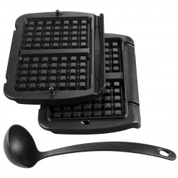 Ηλεκτρική ψησταριά Tefal OptiGrill+ Waffles GC716D12, 2000W, 6 προγράμματα, αντικολλητική επίστρωση Teflon, πλάκες βάφλας, ρύθμιση θερμοκρασίας, Max 275C, Inox
