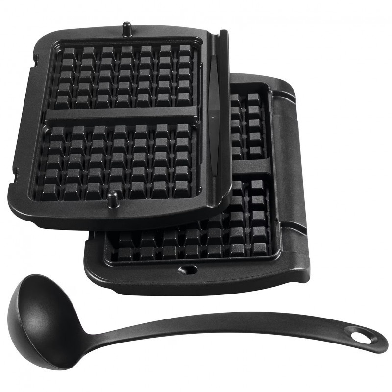 Ηλεκτρική ψησταριά Tefal OptiGrill+ Waffles GC716D12, 2000W, 6 προγράμματα, αντικολλητική επίστρωση Teflon, πλάκες βάφλας, ρύθμιση θερμοκρασίας, Max 275C, Inox