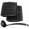 Ηλεκτρική ψησταριά Tefal OptiGrill+ Waffles GC716D12, 2000W, 6 προγράμματα, αντικολλητική επίστρωση Teflon, πλάκες βάφλας, ρύθμιση θερμοκρασίας, Max 275C, Inox