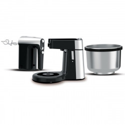 Μίξερ Royalty Line με μπολ RL-HM19015, 700W, 6 αναδευτήρες, 3 λίτρα, Turbo, 5 ταχύτητες, Μαύρο/inox