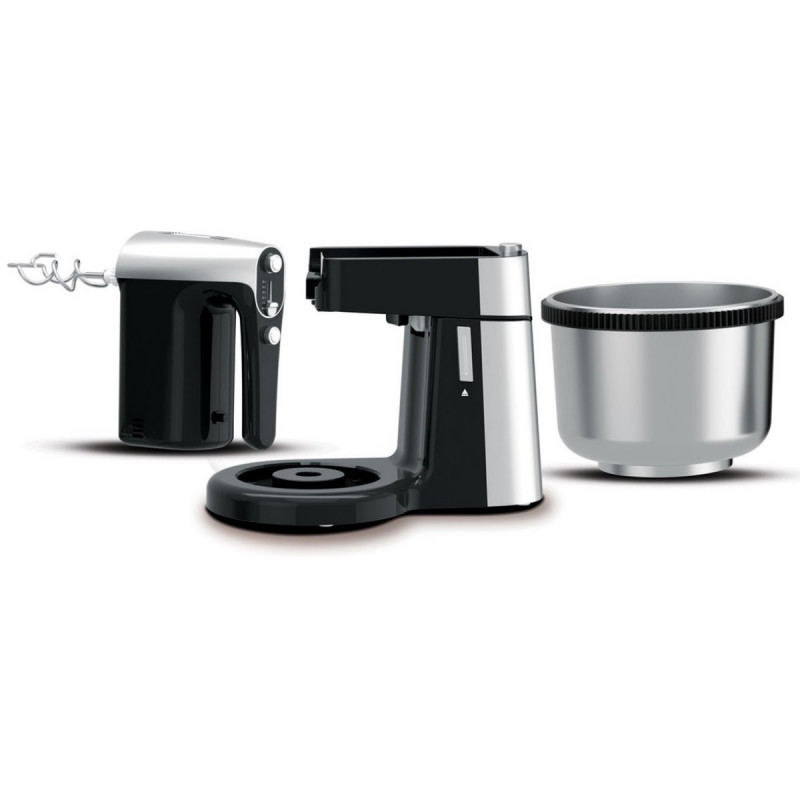 Μίξερ Royalty Line με μπολ RL-HM19015, 700W, 6 αναδευτήρες, 3 λίτρα, Turbo, 5 ταχύτητες, Μαύρο/inox