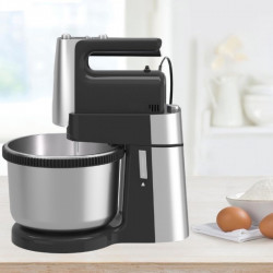 Μίξερ Royalty Line με μπολ RL-HM19015, 700W, 6 αναδευτήρες, 3 λίτρα, Turbo, 5 ταχύτητες, Μαύρο/inox