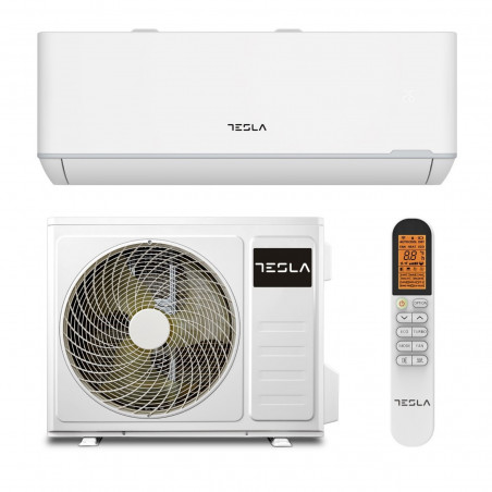 Κλιματιστικό Inverter Tesla TT68TP21-2432IAW, 24000 BTU, A++/A+, 40 m2, Wi-Fi, Turbo, Super quiet, 4 ταχύτητες, Αυτοκαθαρισμός, Ιονιστής, Λευκό