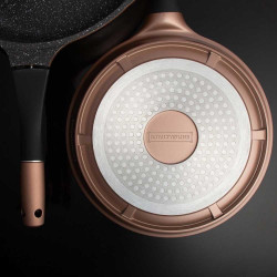 Σετ μαγειρικά σκεύη Royalty Line RL-ES1014M Copper, Χυτοπρεσαριστό αλουμίνιο, 14 τεμαχίων, Επαγωγή, Μαρμάρινη επίστρωση, Χάλκινο χρώμα
