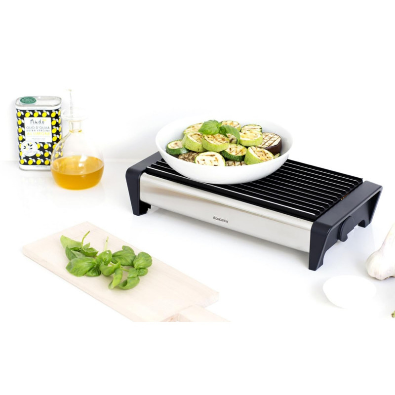 Brabantia 646995, 2 θερμάστρες, πλέγμα αλουμινίου, λαβές χωρίς θέρμανση, Inox/Matte
