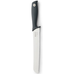 Μαχαίρι ψωμιού Brabantia Tasty+ 1001162, 20 cm, Σκληρυμένος χάλυβας, Ανθεκτικό σε γρατζουνιές και διάβρωση, Σκούρο γκρι