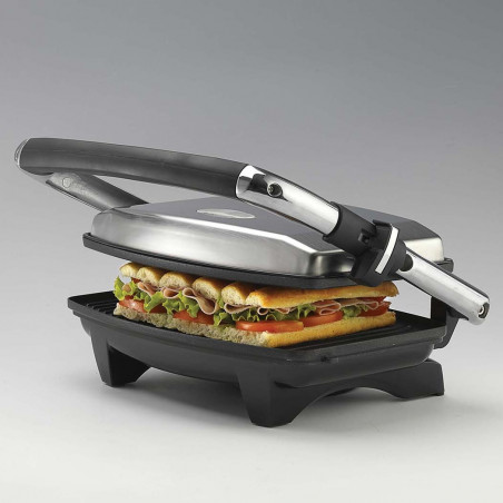 3in1 Ariete TOAST & GRILL SLIM 1911/10, Τοστιέρα, Γκριλ, Γκριλ, 1000W, 230C, Αντικολλητική επίστρωση, Ρυθμιζόμενη άνω πλάκα, Inox