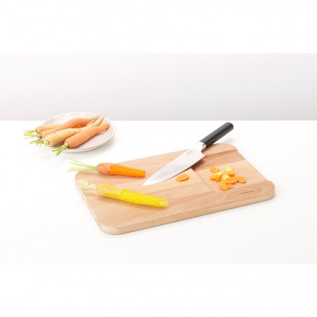 Μαχαίρι σεφ Brabantia Profile 1003296, 19,5 cm, Σκληρυμένο ατσάλι, ανθεκτικό στις γρατζουνιές και τη διάβρωση, Μαύρο