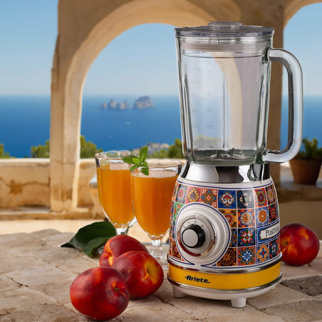 Μπλέντερ Ariete Positano 0583/0P, 1000W, 1,5 l, 4 ταχύτητες + παλμοί, θρυμματισμός πάγου, λευκό/κίτρινο