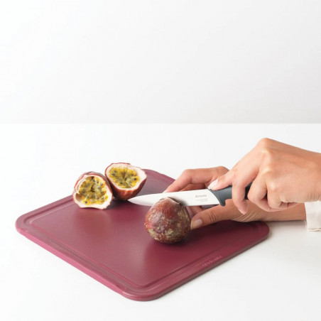 Μαχαίρι Brabantia Tasty+ 1001165, 13,3 cm, Σκληρυμένο ατσάλι, Ανθεκτικό σε γρατζουνιές και διάβρωση, Σκούρο γκρι