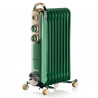 Ψυγείο λαδιού Ariete VINTAGE 0838/1, 2000W, 9 πτερύγια, 3 στάδια, Ένδειξη ισχύος, Περιστρεφόμενοι τροχοί 360C, Χειρολαβή, Πράσινο