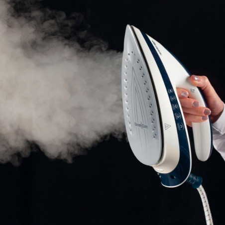 Σίδερο ατμού Ariete STEAM POWER PRO 5571/00, 2400W, 7 bar, 1.8 l, Κεραμική πλάκα, Απολιπαντής, Λειτουργία εξοικονόμησης ενέργειας, Λευκό/μπλε