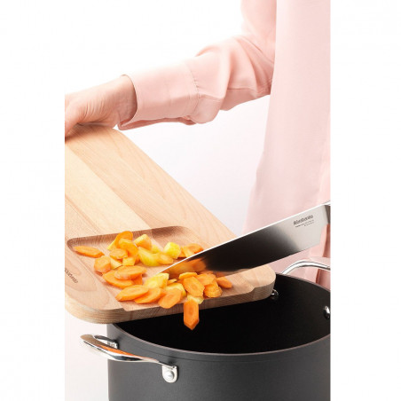 Μαχαίρι Brabantia Profile 1003293, 12,5 cm, Σκληρυμένος χάλυβας, ανθεκτικός στις γρατζουνιές και τη διάβρωση, Μαύρο