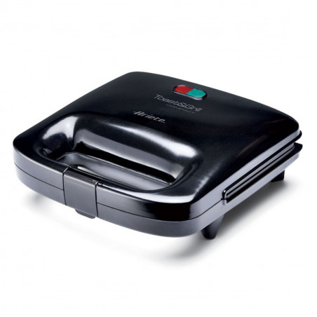 Τοστιέρα σάντουιτς Ariete TOAST AND GRILL COMPACT 1980/00, 750W, Αντικολλητική επίστρωση, Ενδείξεις, Μαύρο/γκρι
