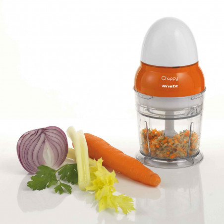 Ψιλοκόφτης Ariete CHOPPY 1836/00, 160W, 250 ml, PULSE, καπάκι ασφαλείας, λευκό/πορτοκαλί
