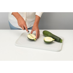 Τραπέζι κοπής και σερβιρίσματος Brabantia Tasty+ 1003308, 40x25 cm, Αντιολισθητικό, Εύκολο στο καθάρισμα, Ανοιχτό γκρι