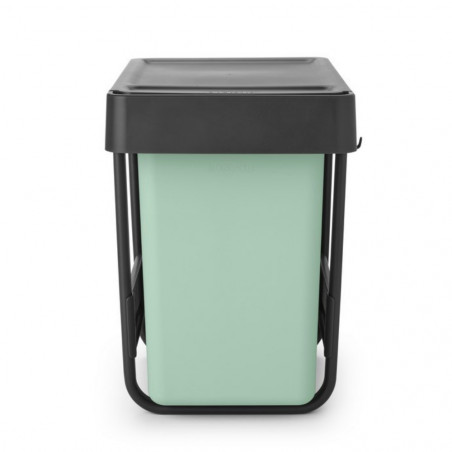 Brabantia Sort&Go κάδος χωριστής συλλογής 1008862, 2x15 l, Εσωτερική τοποθέτηση με τηλεσκοπικό πλαίσιο, Γκρι/πράσινο