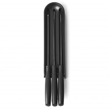 Σετ 3 μαχαιριών Brabantia Tasty+ 1001176, Σκληρυμένο ατσάλι, Ανθεκτικό σε γρατζουνιές και διάβρωση, Σκούρο γκρι