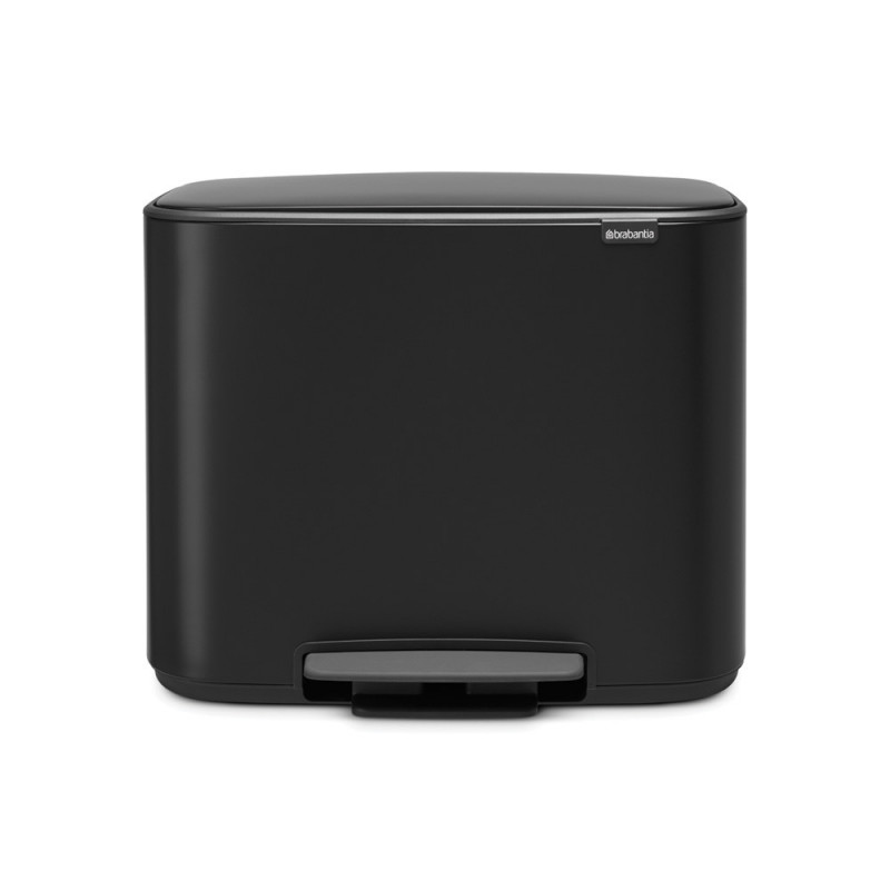 Κάδος Brabantia Bo Pedal 1000236, 36 L, Εύκολο κλείσιμο, Αντιολισθητική βάση, Ανθεκτικό στα δακτυλικά αποτυπώματα, Μαύρο