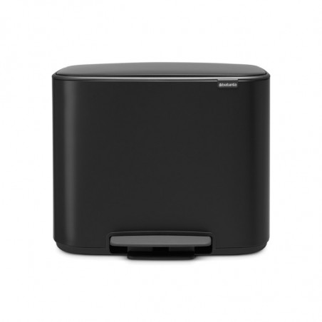 Κάδος Brabantia Bo Pedal 1000236, 36 L, Εύκολο κλείσιμο, Αντιολισθητική βάση, Ανθεκτικό στα δακτυλικά αποτυπώματα, Μαύρο