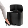 Κάδος Brabantia Bo Pedal 1000236, 36 L, Εύκολο κλείσιμο, Αντιολισθητική βάση, Ανθεκτικό στα δακτυλικά αποτυπώματα, Μαύρο