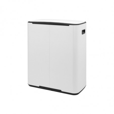 Κάδος απορριμμάτων Brabantia Bo Pedal 1003182, 60 λίτρα, Απαλό κλείσιμο, Αντιολισθητική βάση, Λευκό