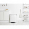 Κάδος απορριμμάτων Brabantia Bo Pedal 1003182, 60 λίτρα, Απαλό κλείσιμο, Αντιολισθητική βάση, Λευκό