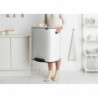 Κάδος απορριμμάτων Brabantia Bo Pedal 1003182, 60 λίτρα, Απαλό κλείσιμο, Αντιολισθητική βάση, Λευκό