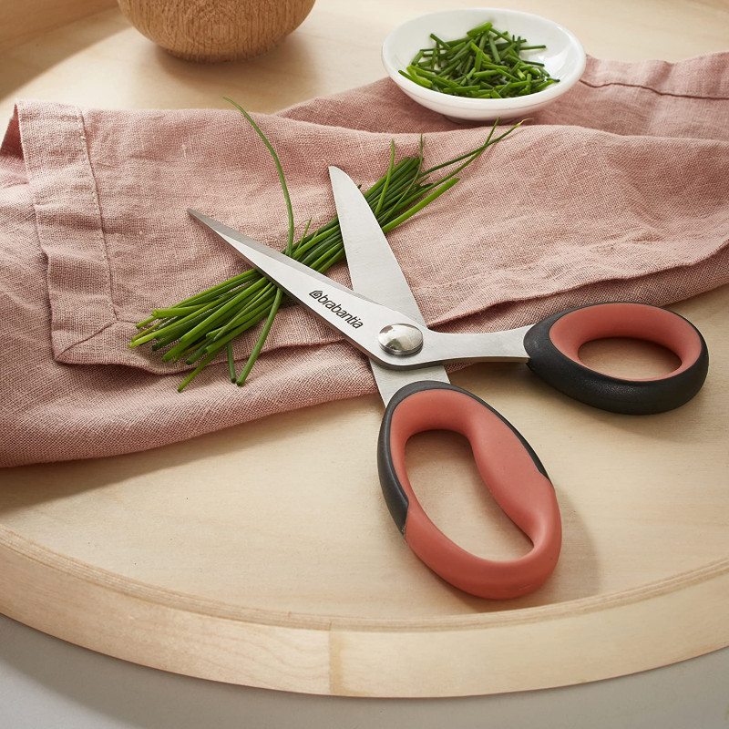 Ψαλίδι κουζίνας Brabantia Tasty+ 1001203, Ανθεκτικό στη διάβρωση, Ανοξείδωτο ατσάλι, Ροζ