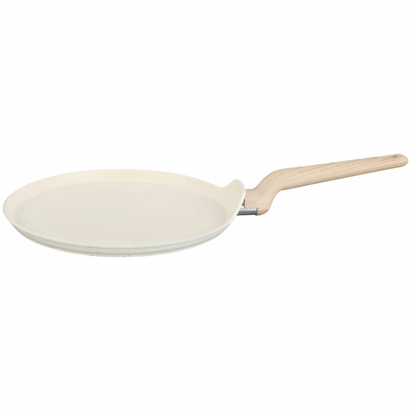 Τηγάνι για τηγανίτες Oliver Voltz Nice OV54422E26, 26 cm, φινίρισμα μάρμαρο, επαγωγικό, μπεζ