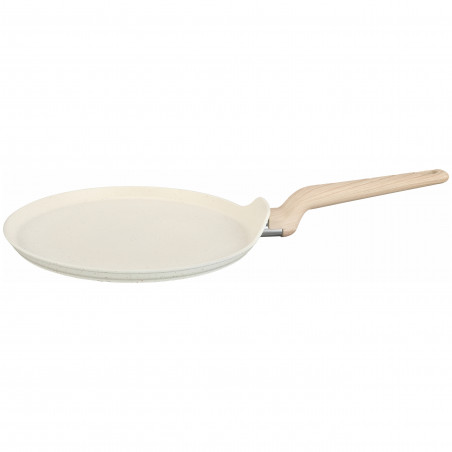 Τηγάνι για τηγανίτες Oliver Voltz Nice OV54422E26, 26 cm, φινίρισμα μάρμαρο, επαγωγικό, μπεζ