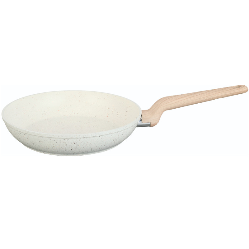 Κατσαρόλα Voltz Nice OV54419E20, 20x4.3 cm, Μαρμάρινο φινίρισμα, Επαγωγή, Κρέμα μελανζέ