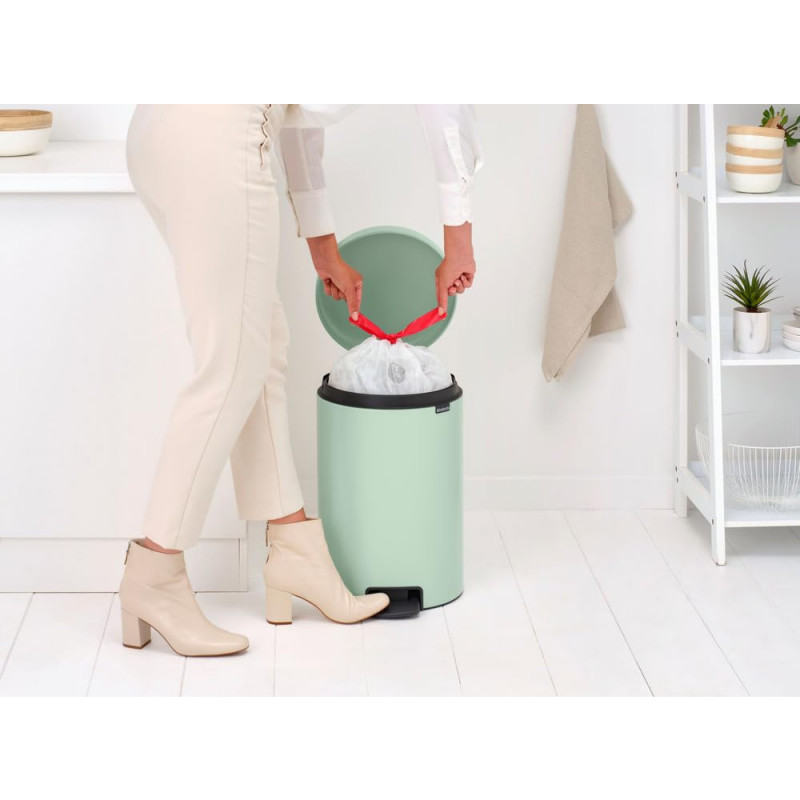 Κάδος απορριμμάτων με πεντάλ Brabantia NewIcon 1008847, 20 l, Ομαλό κλείσιμο, Αντιολισθητική βάση, Ανοιχτό πράσινο