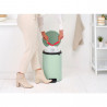 Κάδος απορριμμάτων με πεντάλ Brabantia NewIcon 1008847, 20 l, Ομαλό κλείσιμο, Αντιολισθητική βάση, Ανοιχτό πράσινο